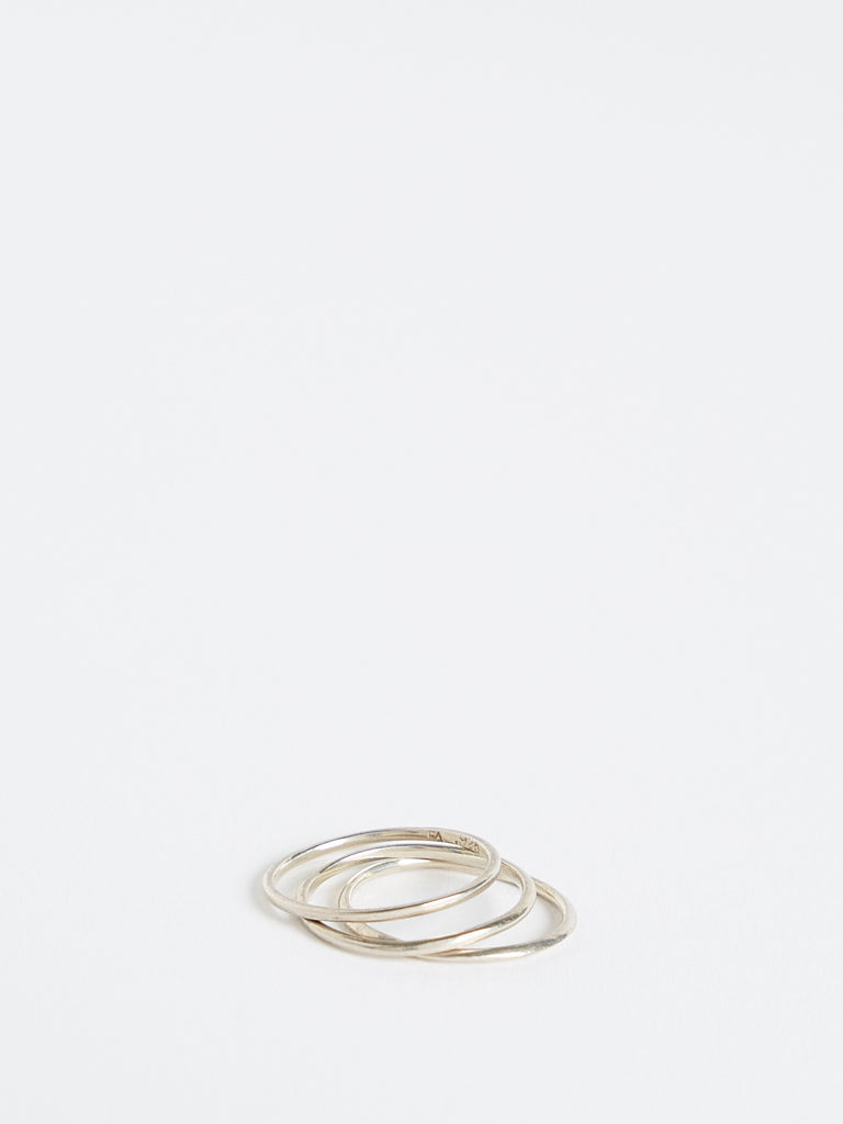 Fay Andrada Set of 3 Jomma Petit Rings in Silver