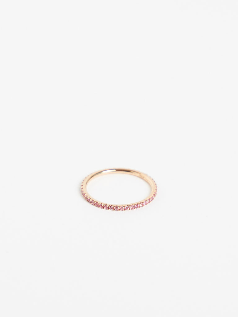 Ileana Makri Thread Band in 18k Yellow Gold with Pink Sapphires