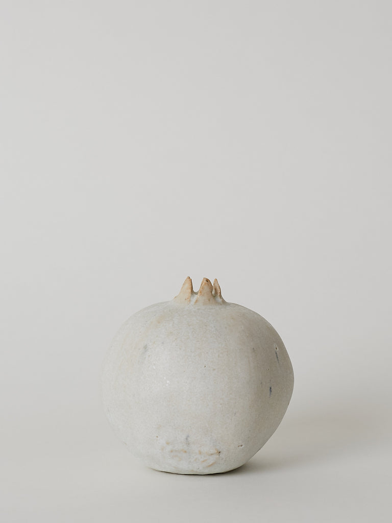 Manousos Ceramics Handmade Ceramic Pomegranate in White