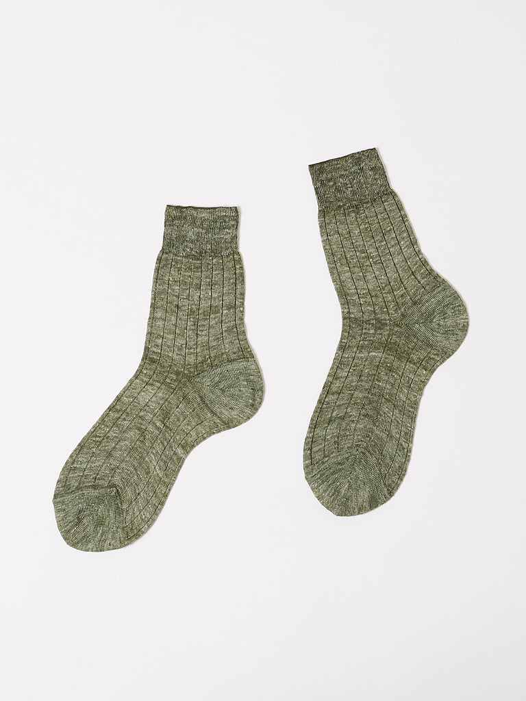 Linen Socks in Salvia