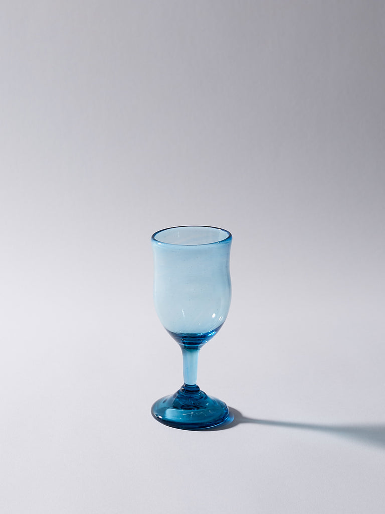 Nikos Haritakis Glass Wine Glass in Light Blue