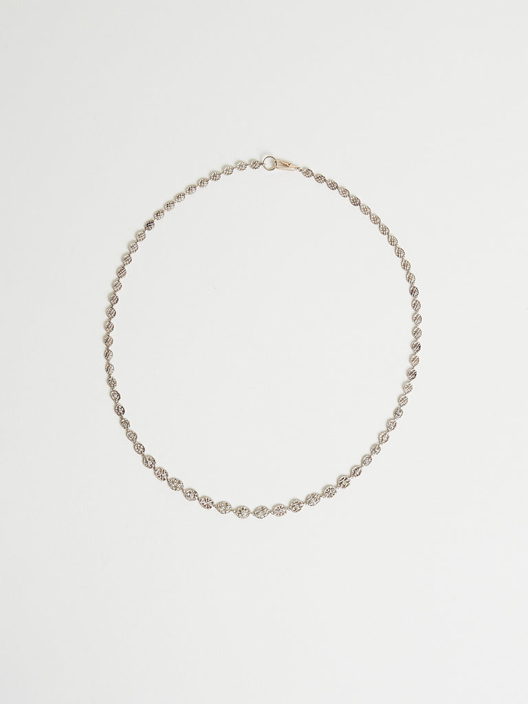 Noguchi Bijoux 4052 Necklace in 14k White Gold with 25 White Diamonds