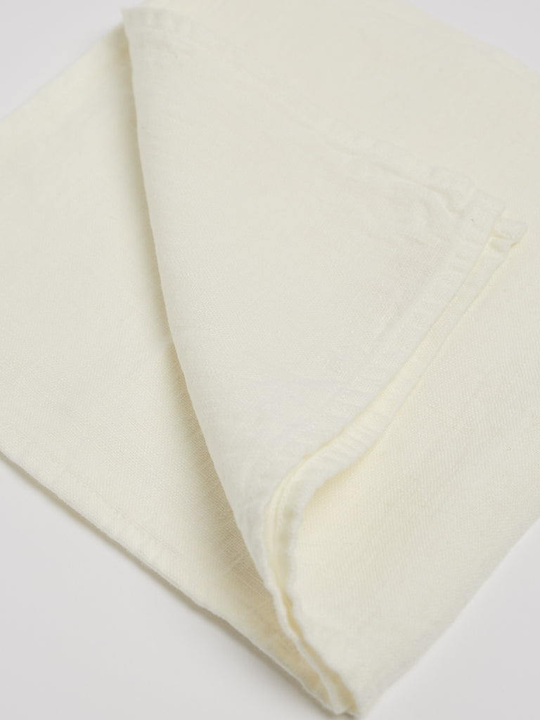 Once Milano Set of 2 Heavy Linen Napkin in White