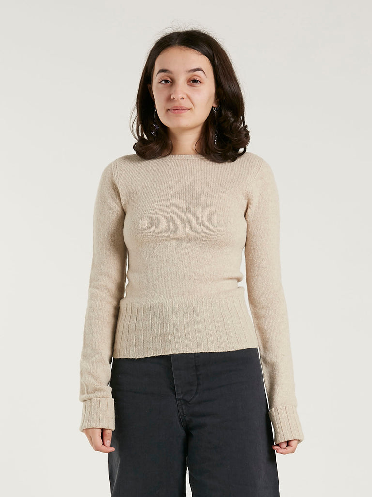 Lemaire Fitted Sweater in Oatmeal