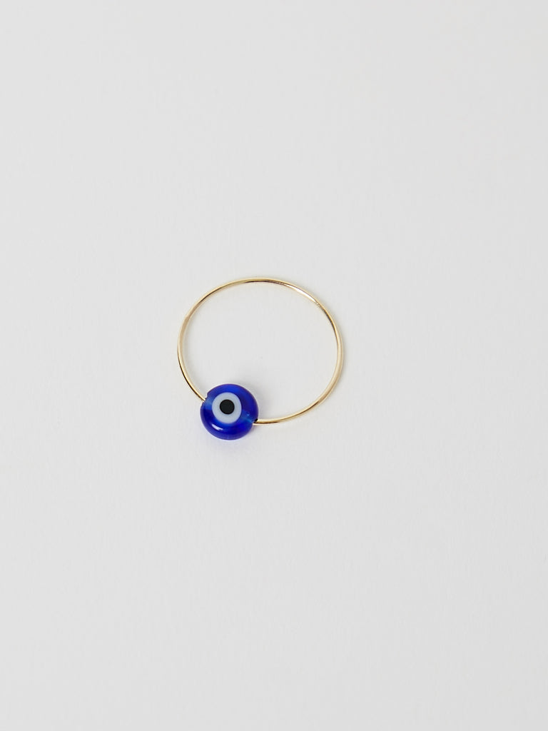 Leda Athanasopoulou Eye Ring in 14k Yellow Gold