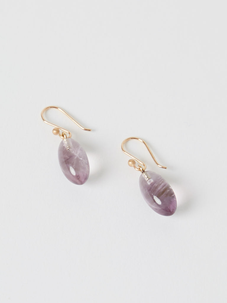 Ted Muehling Berry Earrings in 14k Yellow Gold with Amethyst