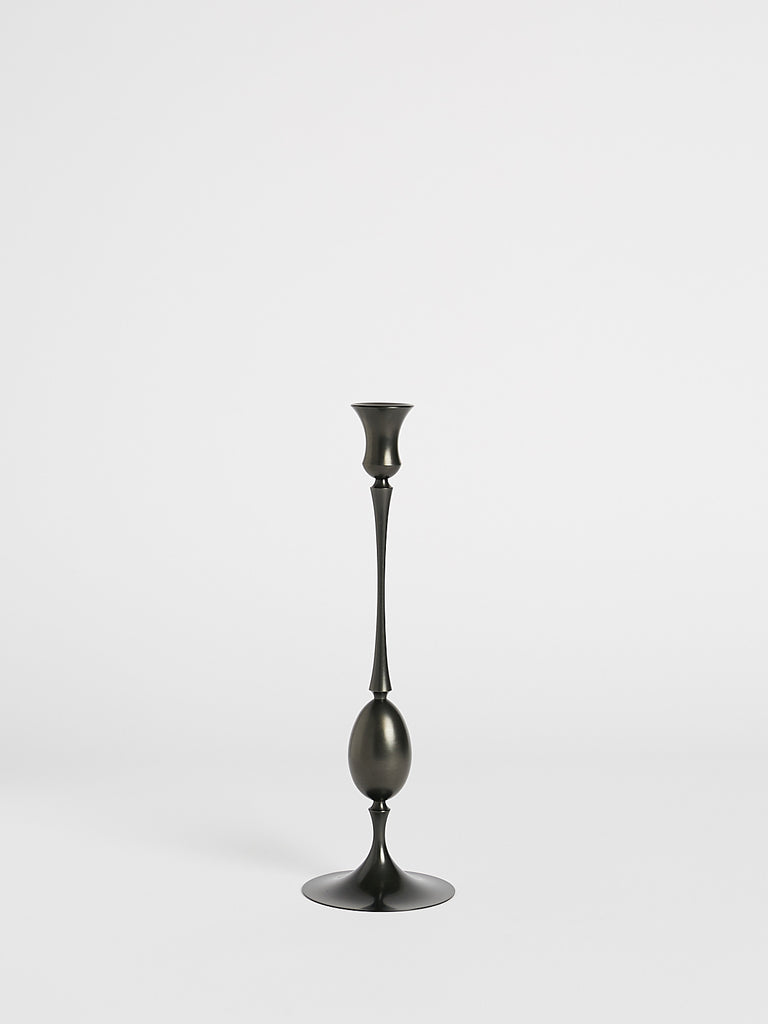 E.R. Butler & CO 0207 Biedermeir Ted Muehling Candlesticks in Oxidised Bronze