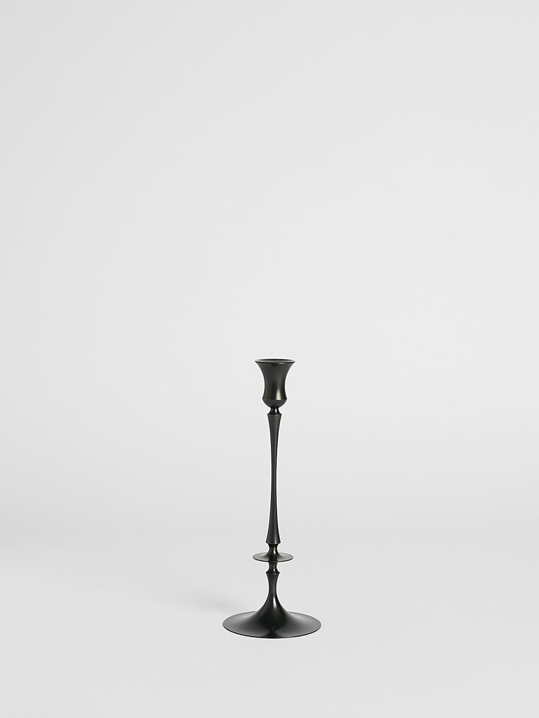 E.R. Butler & CO 0209 Biedermeir Ted Muehling Candlesticks in Oxidised Bronze