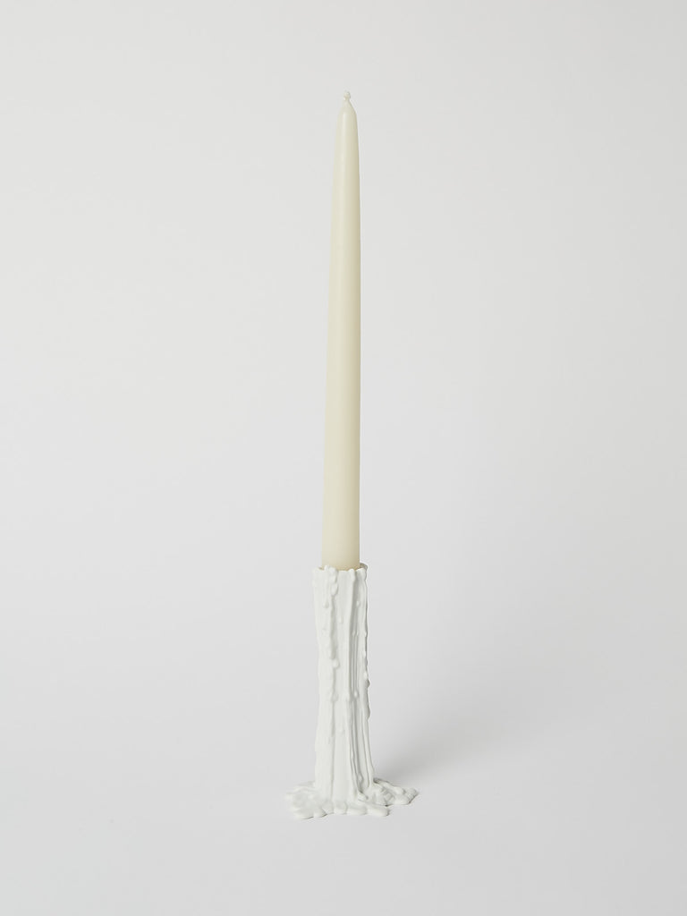 Nymphenburg Candlestick Vesuvius 13cm in White Bisque