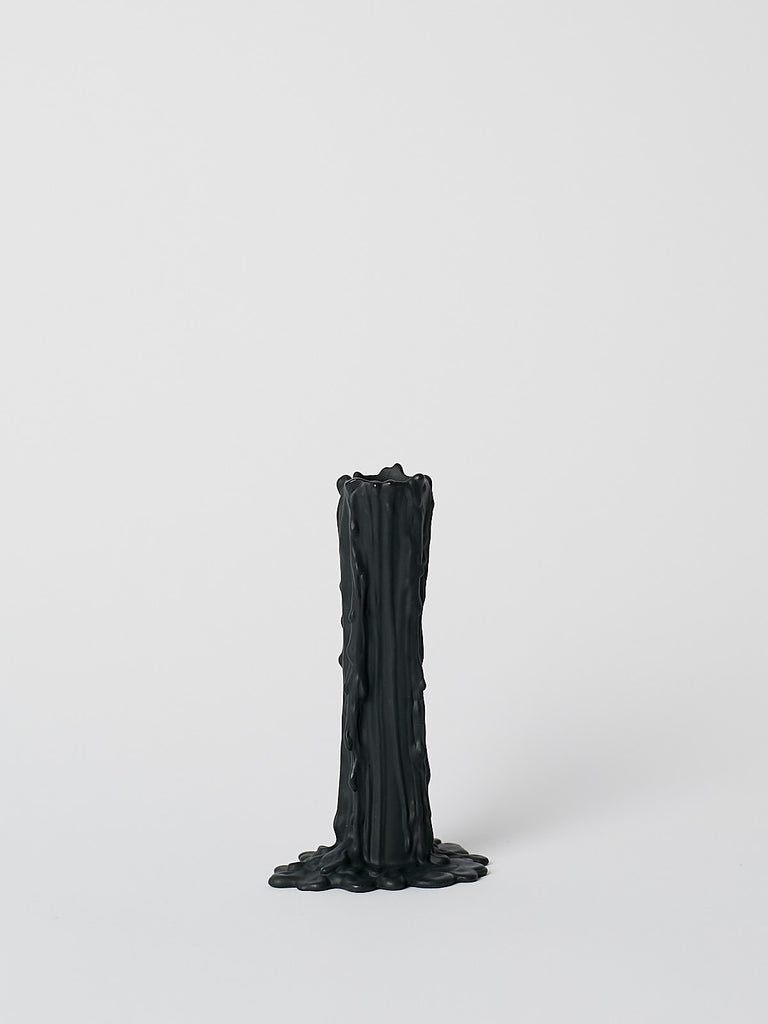 Nymphenburg Candlestick Vesuvius 13cm in Black Bisque